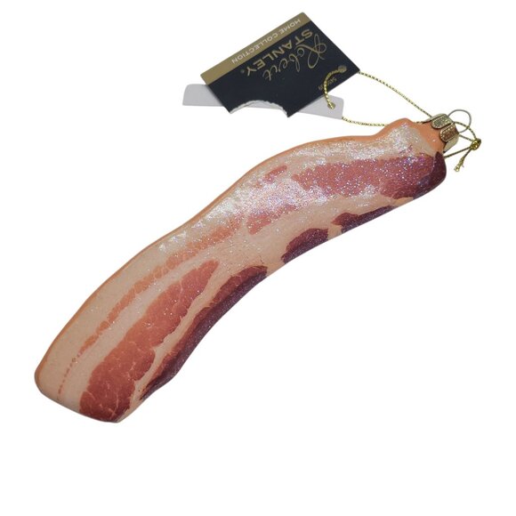 Robert Stanley Glass Bacon Ornament Decorative Glittered - Picture 5 of 6